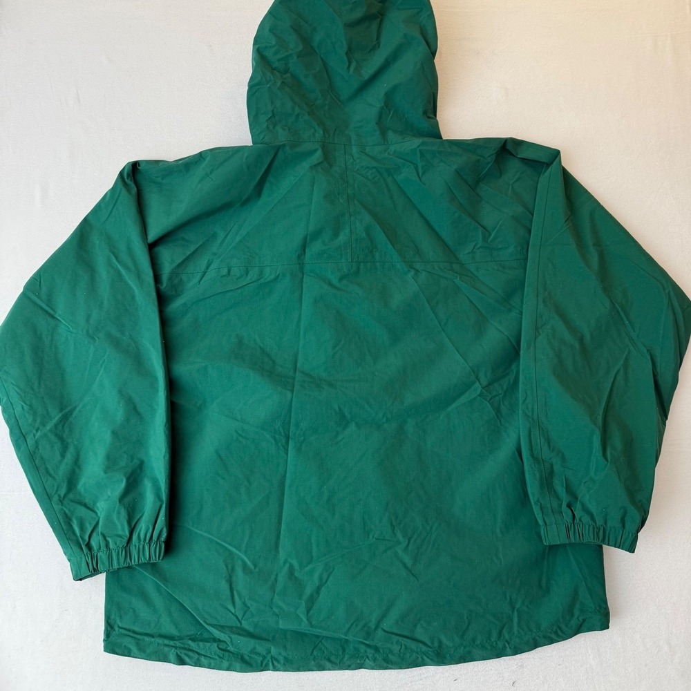 Eddie Bauer EBtek Mens XL Green Hooded Rain Jacket Sympatex Vintage 23701 - Picture 16 of 16